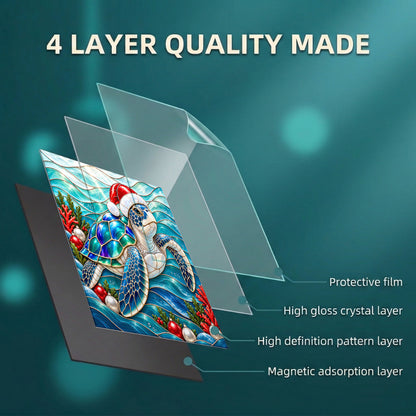 Seaturtle Magnetic Dishwasher Cover Jewel Of The Christmas Sea