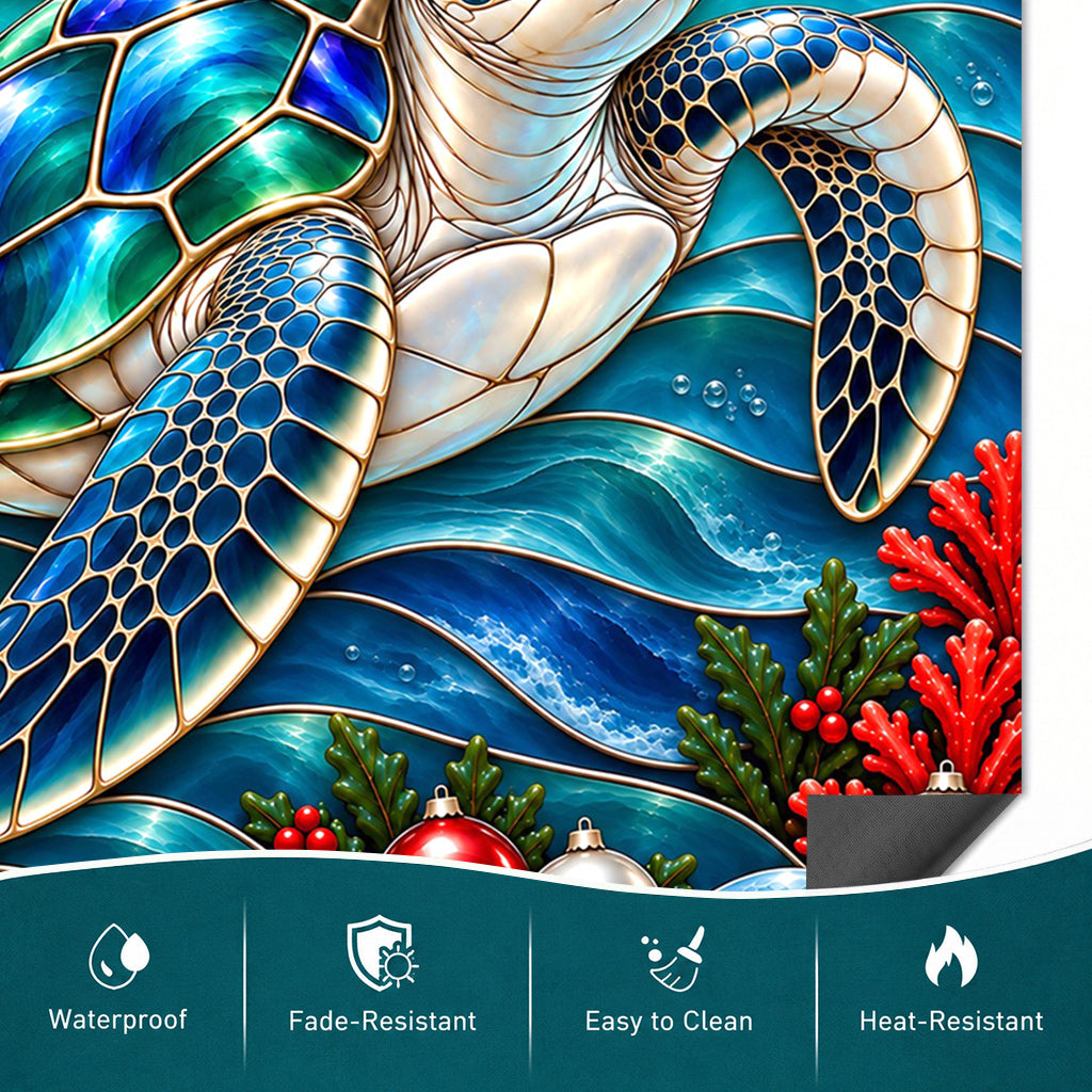 Seaturtle Magnetic Dishwasher Cover Jewel Of The Christmas Sea