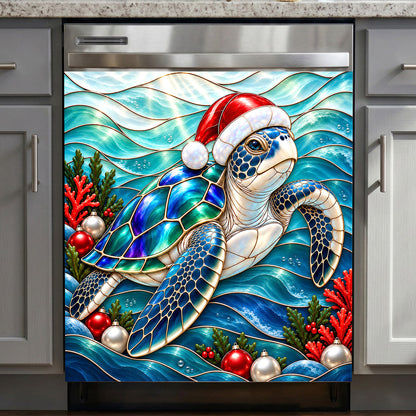 Seaturtle Magnetic Dishwasher Cover Jewel Of The Christmas Sea