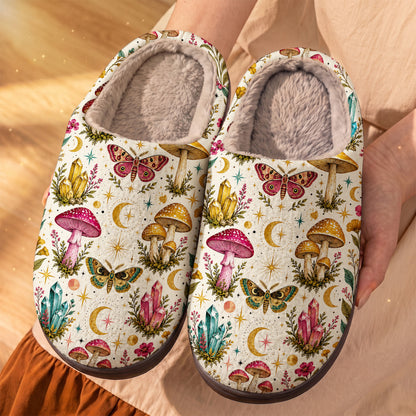 Witch Fleece Lined Slippers Enchanted Moonlit Garden