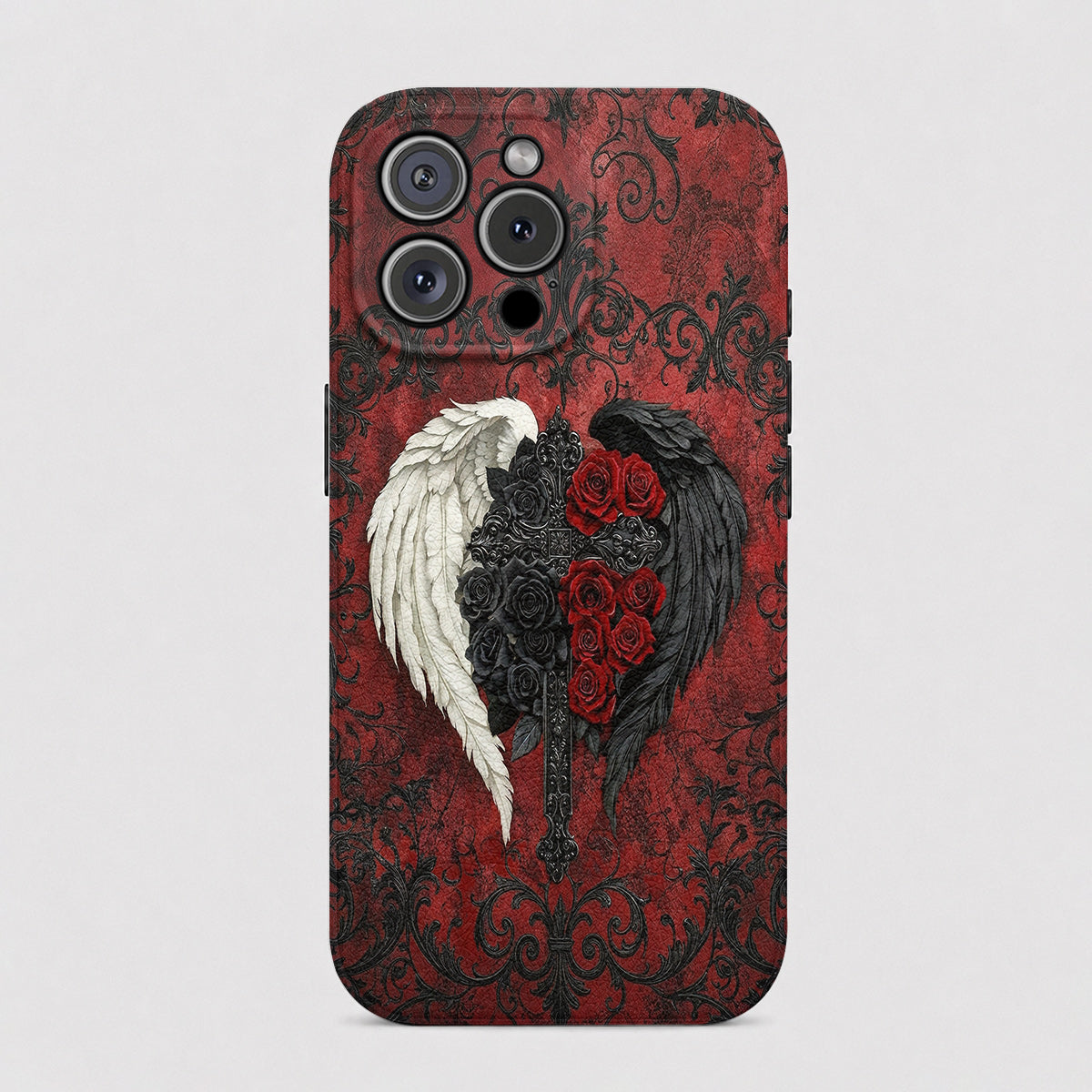 Gothic Leather Phone Case Wings Of Fate