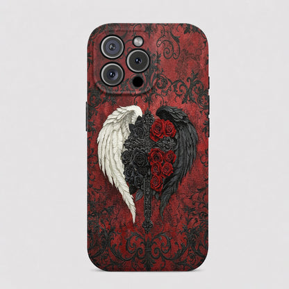 Gothic Leather Phone Case Wings Of Fate