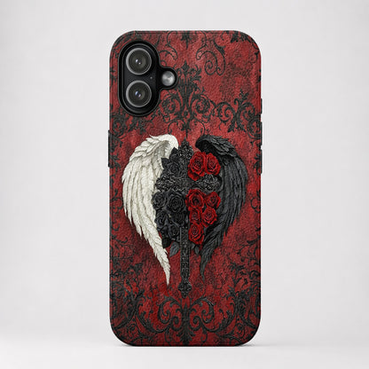 Gothic Leather Phone Case Wings Of Fate