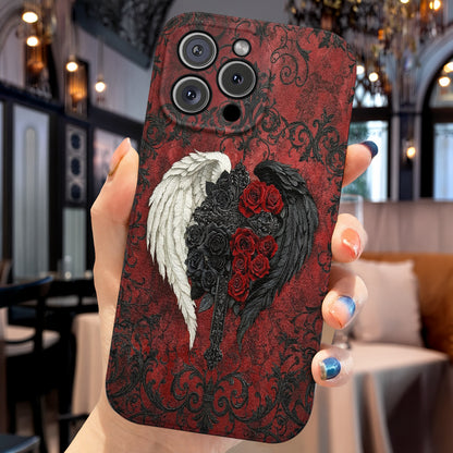 Gothic Leather Phone Case Wings Of Fate