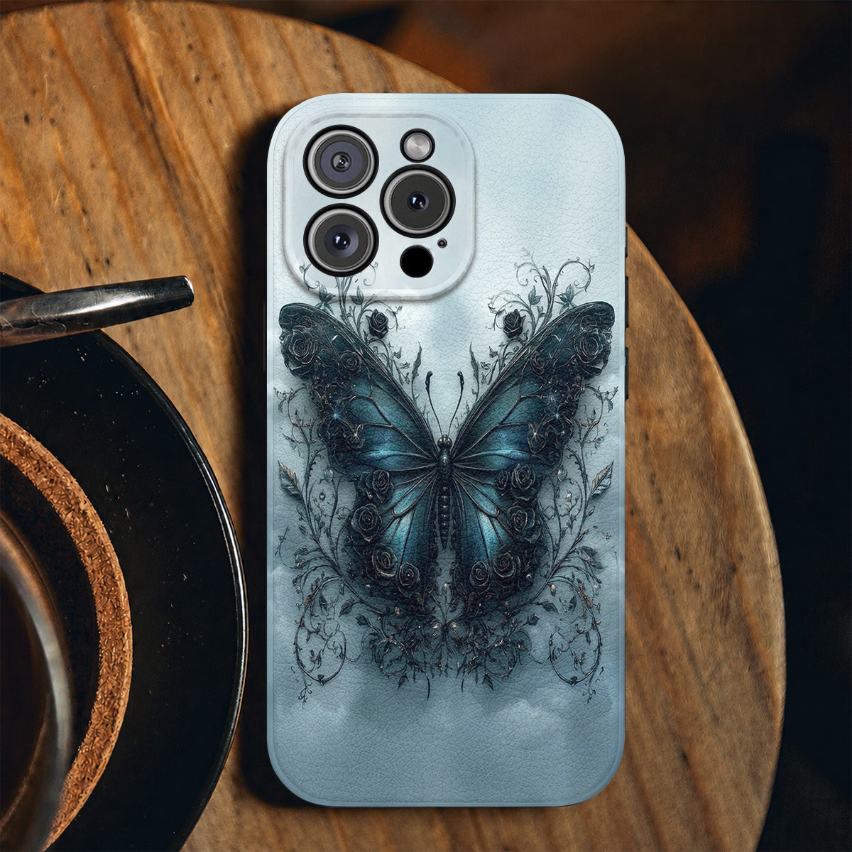 Gothic Leather Phone Case Wings Of Solace