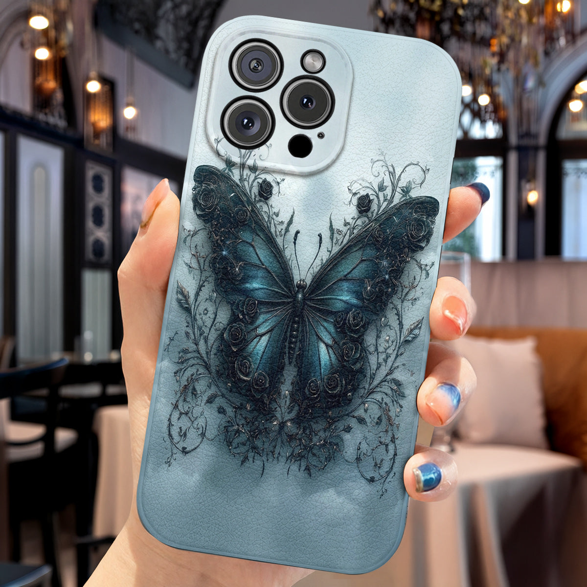 Gothic Leather Phone Case Wings Of Solace