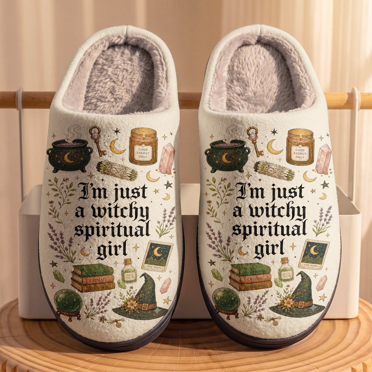 Witch Fleece Lined Slippers I'm Just A Witchy Girl