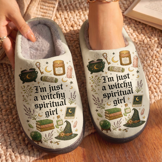 Witch Fleece Lined Slippers I'm Just A Witchy Girl