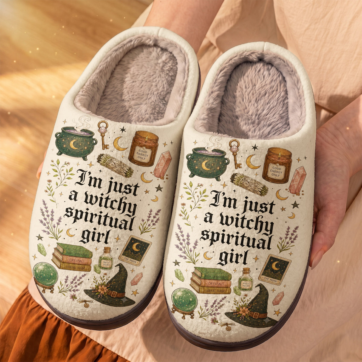 Witch Fleece Lined Slippers I'm Just A Witchy Girl