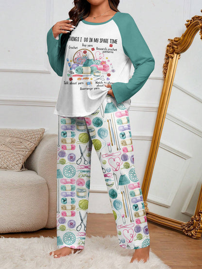 Crochet Lover Raglan Lounge Pajamas Things I Do In My Spare Time