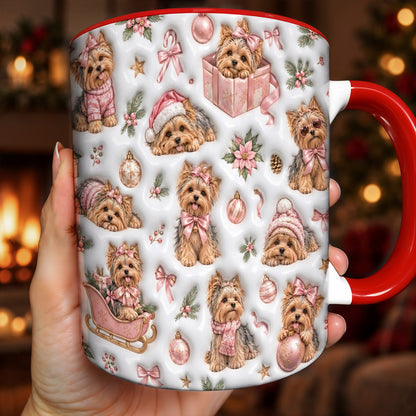 Yorkie Holiday Magic Christmas Ceramic Accent Mug