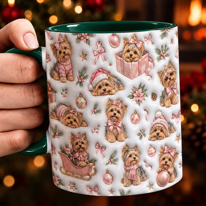 Yorkie Holiday Magic Christmas Ceramic Accent Mug