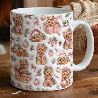 Yorkie Holiday Magic Christmas Ceramic Accent Mug