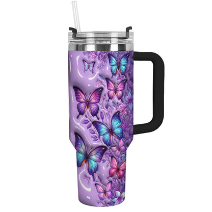 Butterfly Lover 40 oz Tumbler Mystic Butterfly Garden