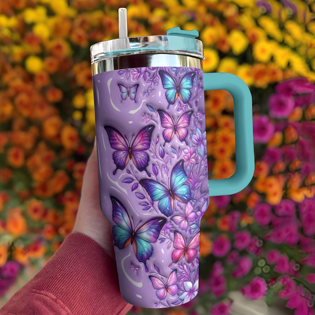 Butterfly Lover 40 oz Tumbler Mystic Butterfly Garden