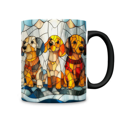Cute Dachshunds Accent Mug
