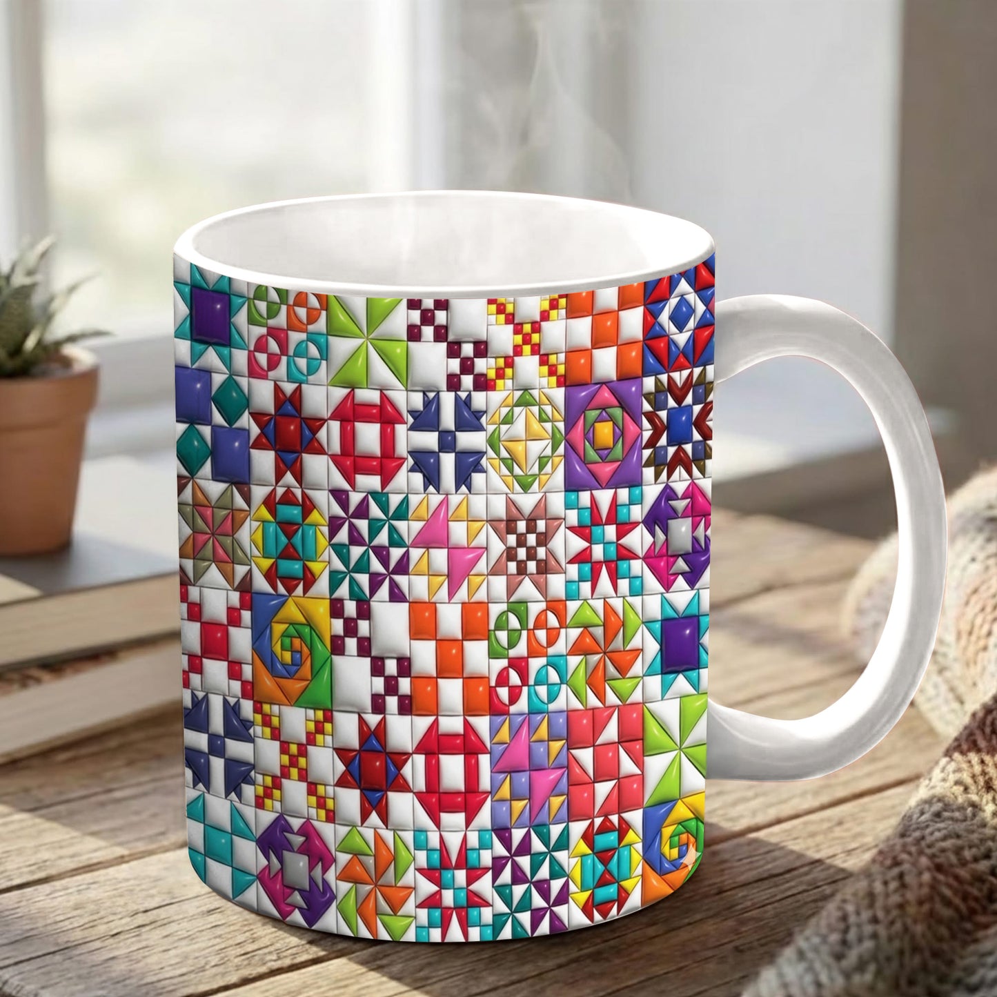 Sewing Lover 11Oz Mug Colorful Quilt Blocks