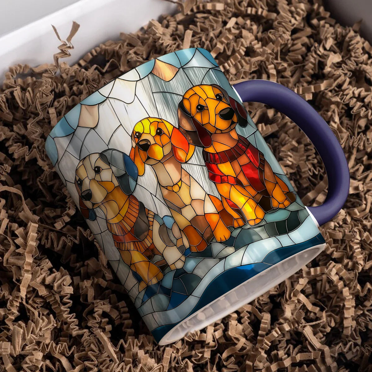 Cute Dachshunds Accent Mug