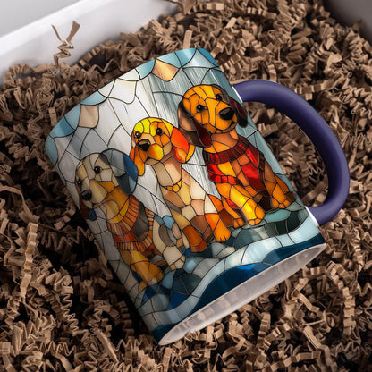 Cute Dachshunds Accent Mug