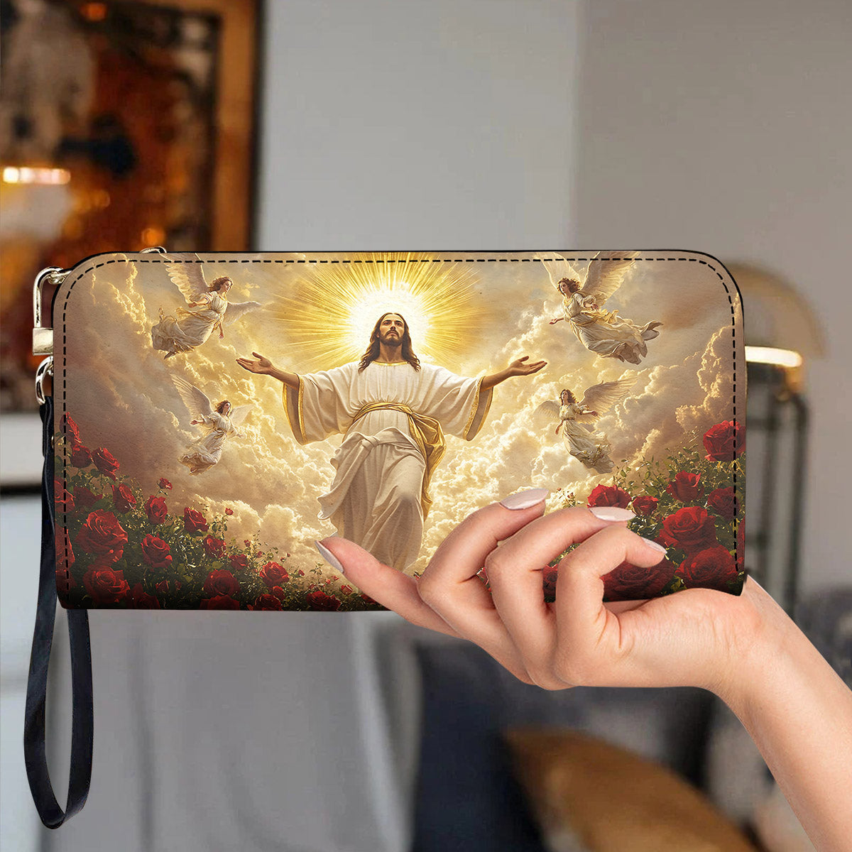 God Leather Wallet The Ascension of Jesus Christ