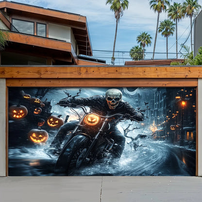 Halloween Garage Door Banner Decoration Nightmare Highway