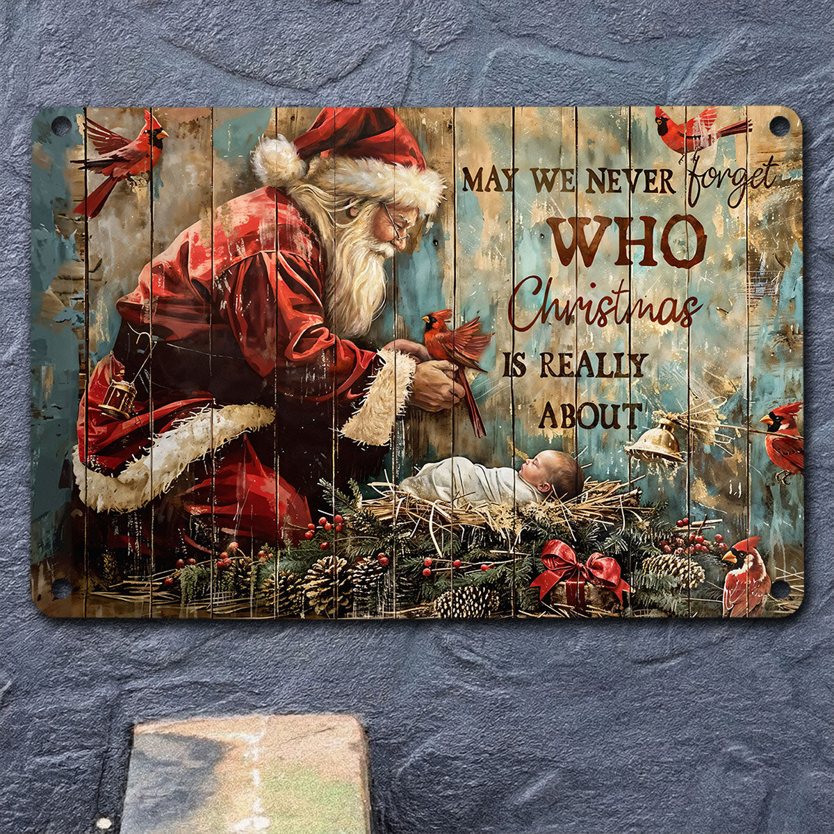 Christmas 2D Metal Sign Who Christmas Is Really About