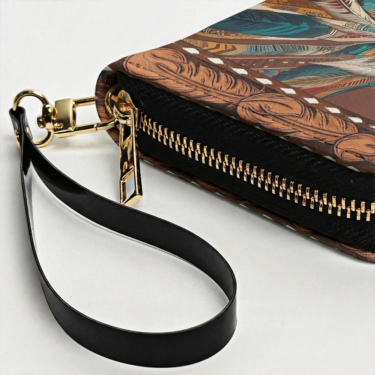 Boho Western Horse Leather Wallet Tribal Horse Majesty